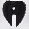 Destin Ebony Brown Cashmere Scarf In Green