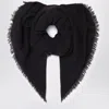 Destin Women's Ebony Brown Cashmere Scarf In Black