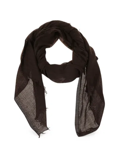 Destin Emily Frayed Square Scarf In Brown