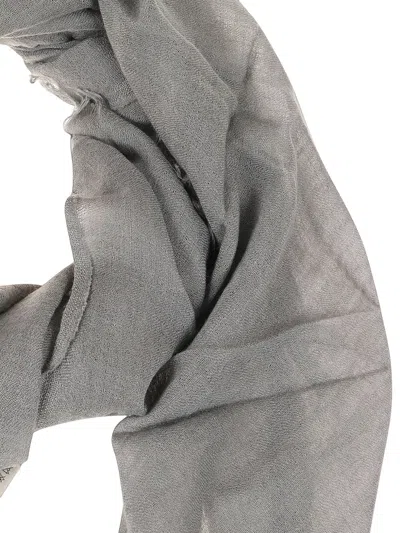 Destin Emily Frayed-edge Scarf In Gray