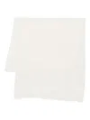 Destin Frayed Wool Scarf In White