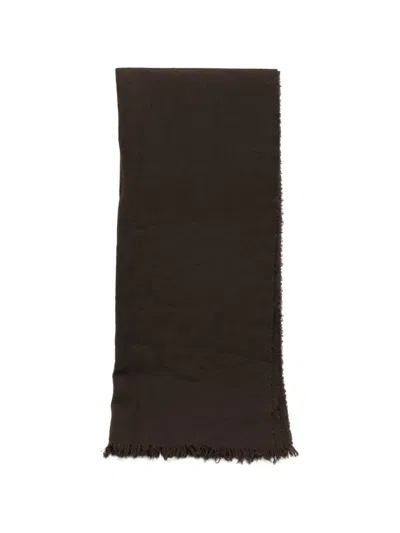 Destin Frayed Cashmere Scarf In Brown