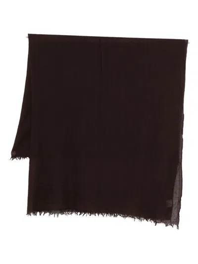 Destin Frayed Scarf In Brown