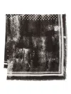 Destin Frayed Wool Scarf In Black