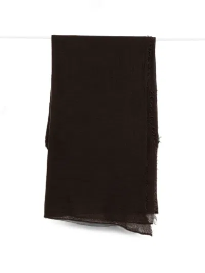 Destin Frayed-detail Scarf In Gold