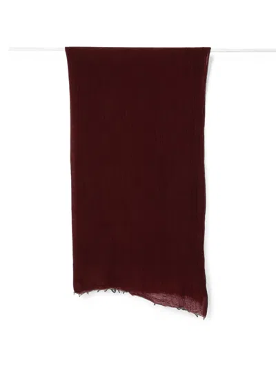 Destin Frayed-detail Scarf In Brown