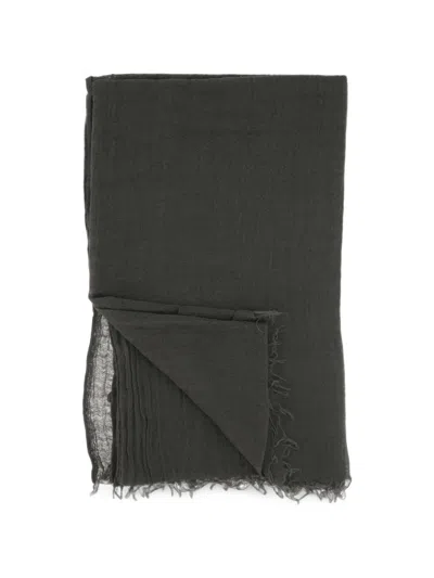 Destin Frayed-edge Scarf In Gray