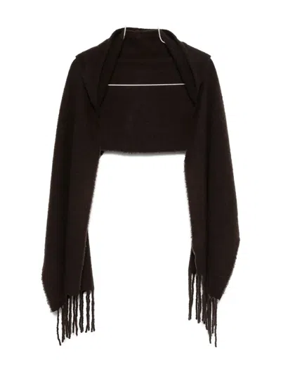 Destin Fringe-detail Scarf In Black
