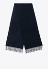 Destin Fringed Cashmere Scarf In Blue