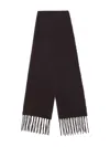 Destin Ebony Brown Wool And Cahsmere Scarf
