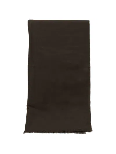 Destin Fringed-edge Scarf In Green