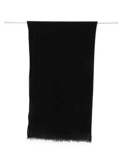 Destin Black Silk And Cashmere-blend Scarf In Purple