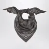 Destin Grey Paisley Wool Scarf In Gray