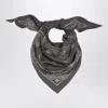 Destin Grey Paisley Wool Scarf In Gray