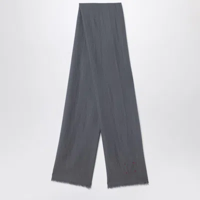 Destin Grey Wool Scarf In Gray