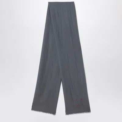 Destin Grey Wool Scarf In Gray
