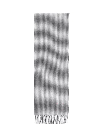 Destin Houndstooth Scarf In Nero