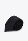 Destin Black Silk Tie In Blue