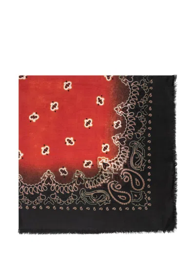Destin Jil Hand Quadra 140 Wool Scarf In Bosco/terra