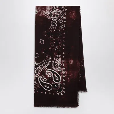 Destin Jil Wool Scarf In Burgundy Gradient