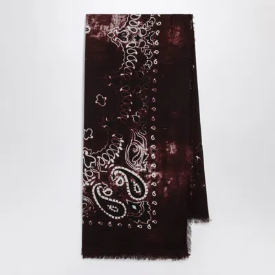 Destin Jil Wool Scarf In Burgundy Gradient