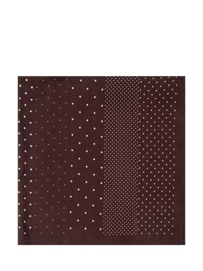 Destin Judy Carre 90x90 Silk-blend Scarf In Darkchoco