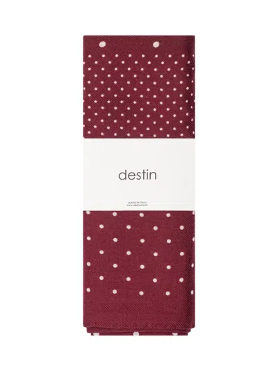 Destin Judy Carre 90x90 Silk-blend Scarf In Port
