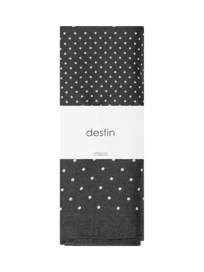Destin Judy Carre Polka-dot Scarf In Transparent