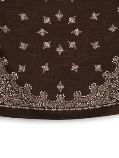 Destin Judy Paisley-print Scarf In Brown