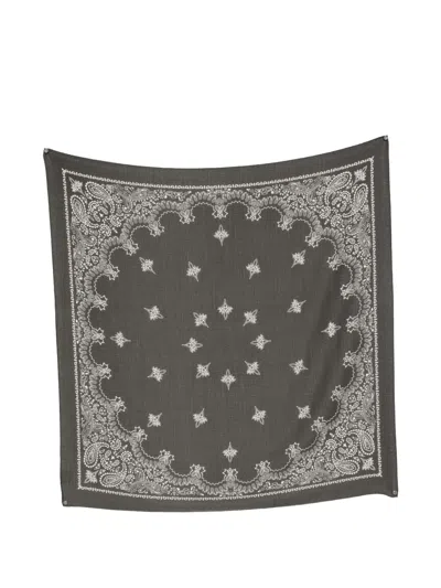 Destin Judy Paisley-print Scarf In Gray