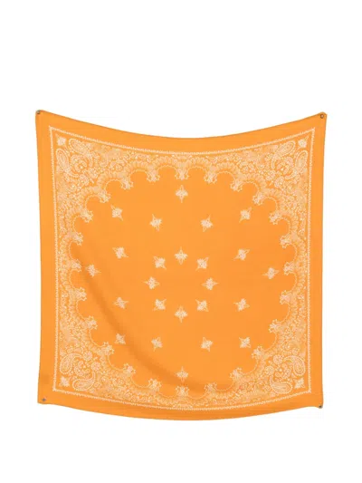 Destin Judy Paisley-print Scarf In Yellow