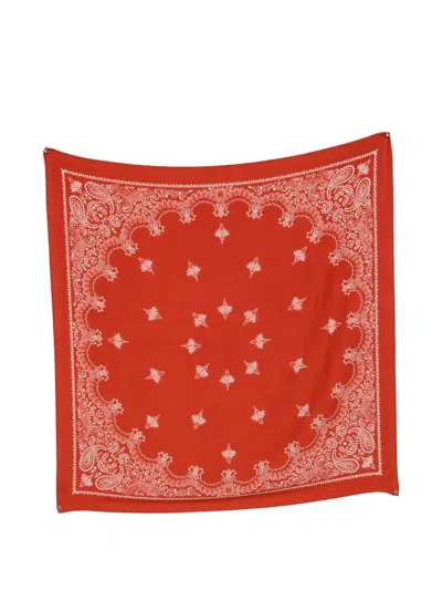 Destin Judy Paisley-print Scarf In Red