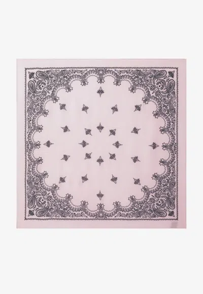 Destin Judy Paisley-print Wool Bandana Scarf In Pink
