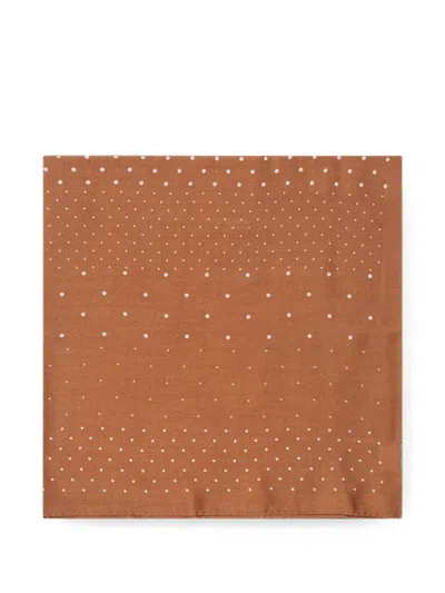Destin Judy Polka-dot Wool Scarf In Brown