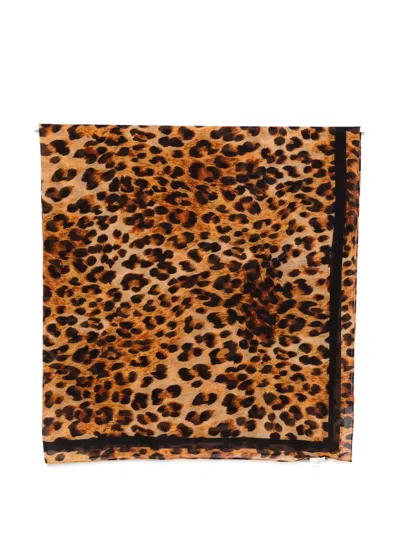 Destin Leopard-print Scarf In Animal Print