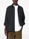 Destin Long Sleeve Pocket Shirt In Gray
