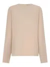 Destin Long-sleeve Wool-blend Top In Pink