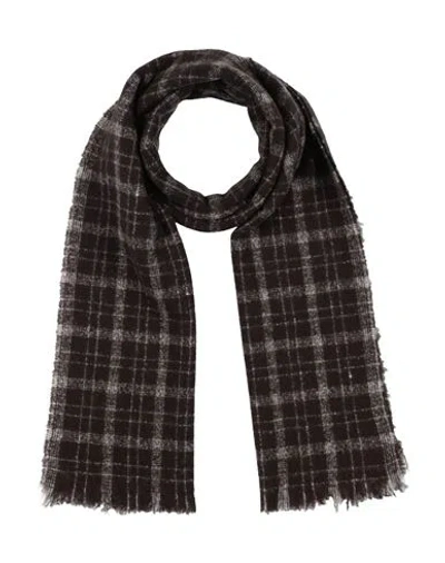 Destin Man Scarf Chocolate Brown Size - Wool, Polyamide
