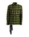 Destin Man Shirt Lime Green Size L Wool, Cashmere