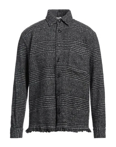 Destin Man Shirt Black Size M Wool, Polyamide, Cashmere, Silk