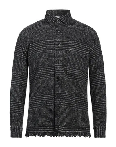 DESTIN DESTIN MAN SHIRT BLACK SIZE M WOOL, POLYAMIDE, CASHMERE, SILK