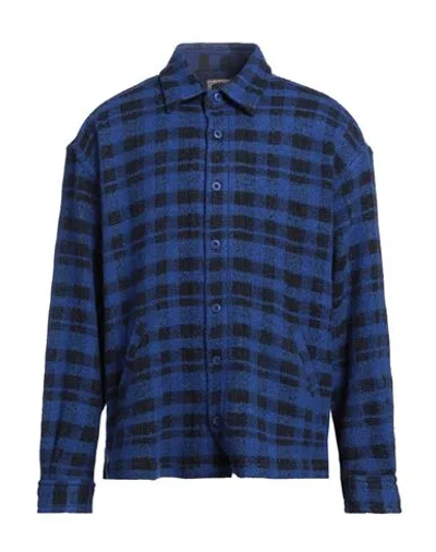 Destin Man Shirt Blue Size L Wool, Cashmere, Polyamide