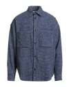 Destin Man Shirt Blue Size M Wool, Polyamide, Cashmere, Silk In Blue
