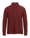 Destin Man Shirt Brick Size M Wool, Polyamide, Cashmere, Silk In Red