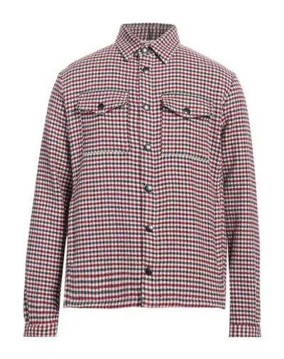Destin Man Shirt Burgundy Size Xl Wool, Cashmere In Red