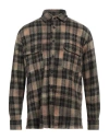 Destin Man Shirt Camel Size L Wool, Cashmere, Polyamide In Beige