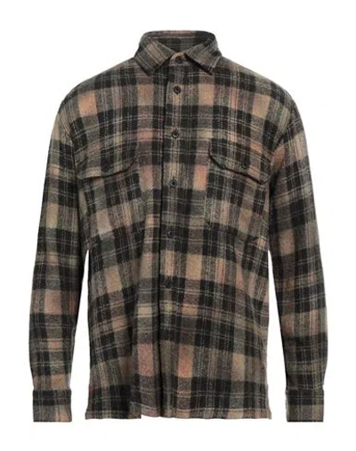 Destin Man Shirt Camel Size L Wool, Cashmere, Polyamide In Beige