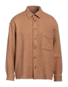 Destin Man Shirt Camel Size Xl Wool, Cashmere, Polyamide In Beige