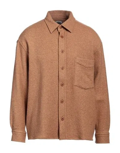Destin Man Shirt Camel Size Xl Wool, Cashmere, Polyamide In Beige