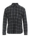 Destin Man Shirt Charcoal Size S Wool, Polyamide In Gray